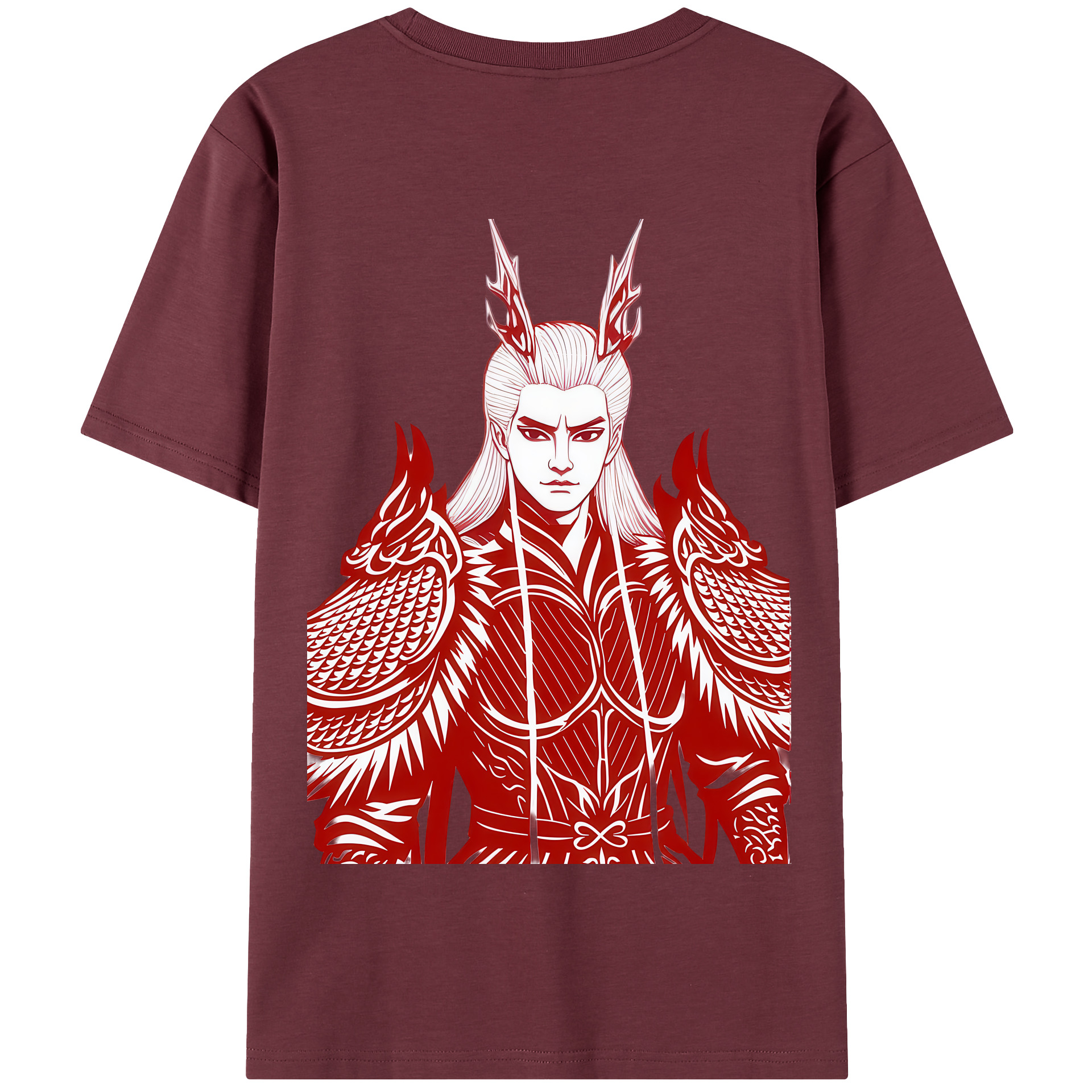 （画像用） Ne Zha 2 ナタ 魔童の大暴れ 綿100％半袖Tシャツ（背面プリント）